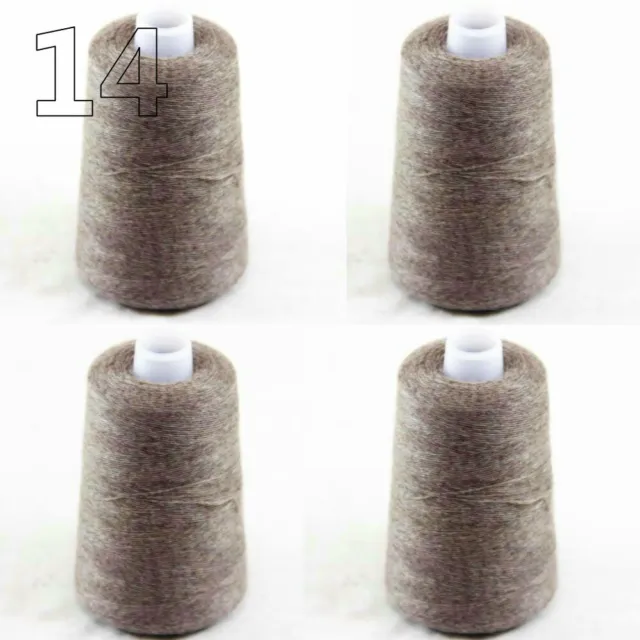 New 4X100gr Cones Soft 100% Cashmere Lace Crochet Yarn Blankets Rugs Shawl 14