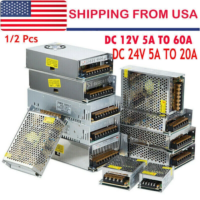AC- DC 12V 24V Switch Power Supply Driver Adapter Transformer LED Strip Light