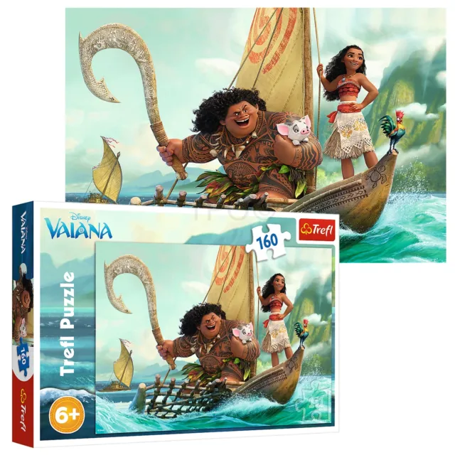 GRAND PUZZLE DISNEY Moana-Vaiana bateau sur la vague 160 pièces enfants  Trefl EUR 7,59 - PicClick FR