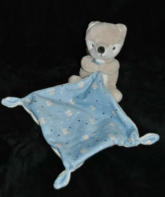 Peluche Doudou Renard Mouchoir NICOTOY KIABI SIMBA TOYS  Gris Bleu Blanc TTBE
