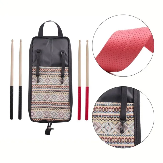 Drumstick Bag for Professionals Ample Space Premium Material Black+Wooden Color