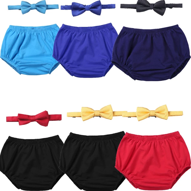 Infant Baby Boys Birthday Party Bloomer Shorts+Bow Necktie Cake Smash Photo Prop