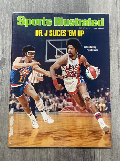 Julius Erving Dr. J Signed Autographed 1976 Sports Illustrated Magazine JSA COA