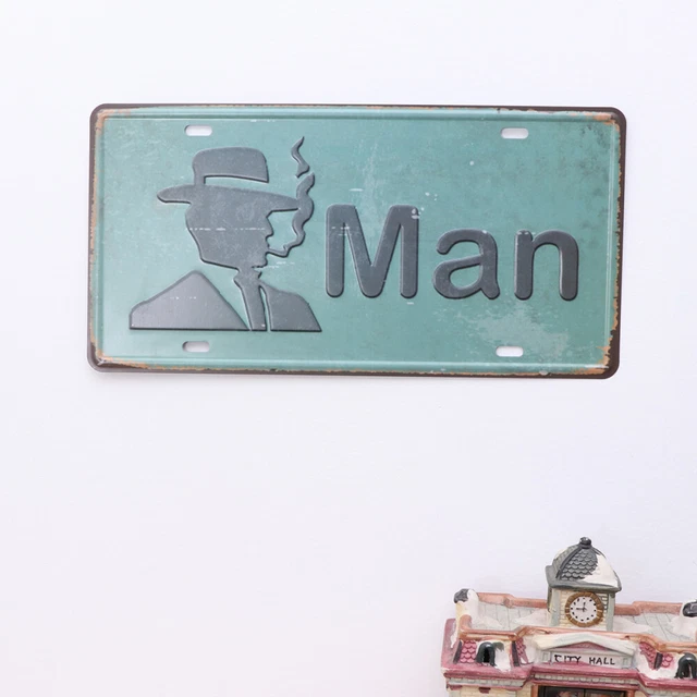 Mann Retro Plaque Wall Decor für Bar Pub Home Vintage Metall Poster Platte Blech