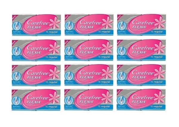 12 x Carefree Flexia 16 Regular Tampons