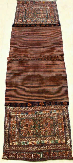 Alfombra Persa Oriente Kilim Antiguo Khorjin Bachtyari _ Nómadas 194cm x 60cm