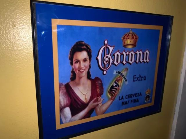 Corona Cerveza Mexico Girl Beer Bar Man Cave Advertising Sign