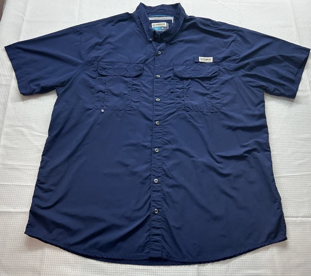 Chemise Magellan Outdoor Homme 2XL Bleu Camo, Manches Longues, Coupe Classique