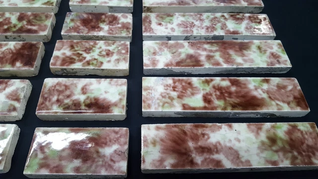 Lot of 45 Reclaimed Multi Colored 6" & 3" Ceramic Fireplace Tiles 2