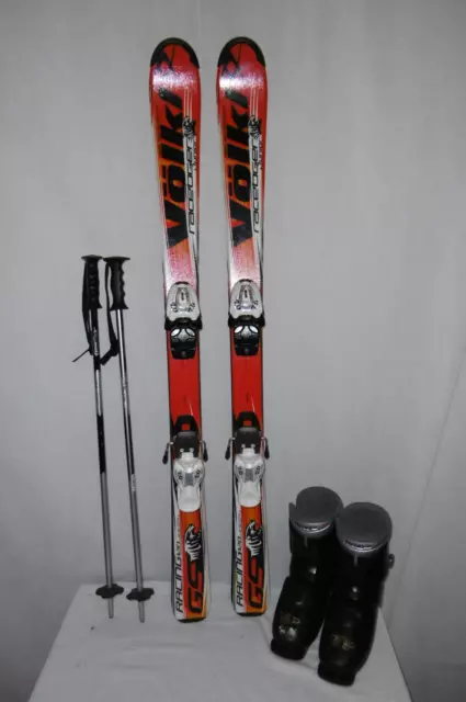 Völkl " Racetiger " Ski Junior Allround Carver 120 Cm + Skischuhe Gr.: 36 Im Set
