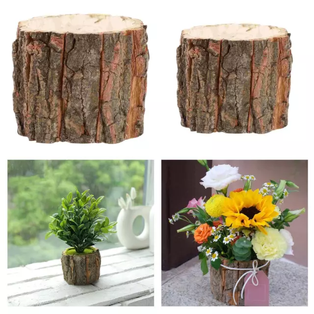 Pot de fleur en bois, Vase de plantes, porte-stylo, photophore, support de