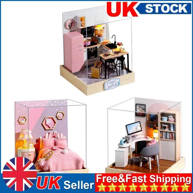 DIY Doll House Wooden Miniature Dollhouse Furniture Kits Educational Toys