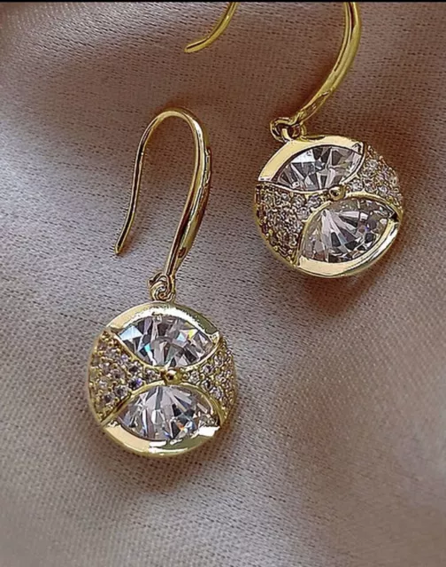 Beautiful Gold Filled Large Crystal Hoop Earrings Made With Swarovski Crystals