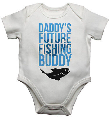 Daddy’s Future Pesca Buddy - Bambino Personalizzato Body Body - Unisex Bianca