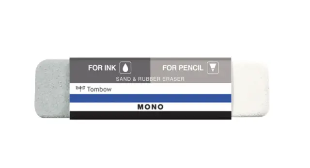 Tombow 57302 ES-510A MONO Sand and Rubber Eraser, Erase Pencil and Ink