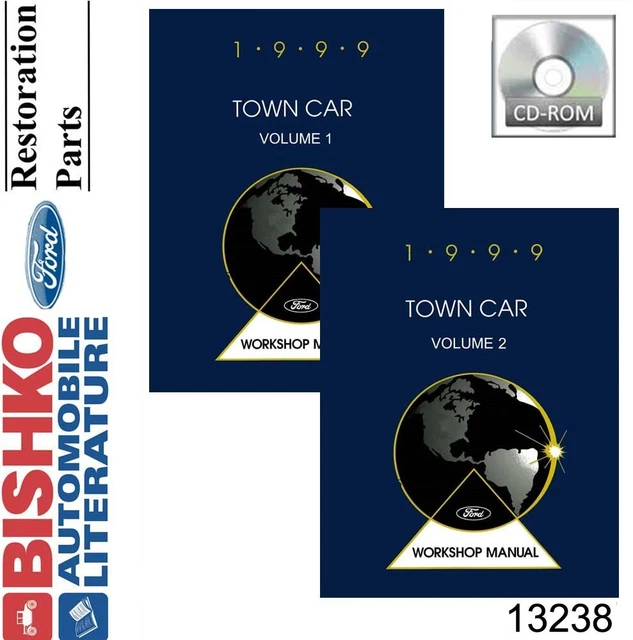 1999 Lincoln Town Car Shop Service Repair Manual CD Engine Drivetrain Electrical
