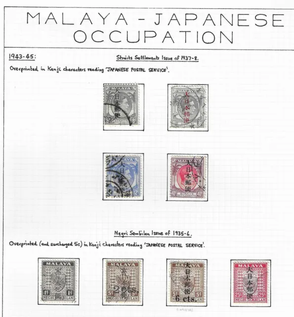 MALAYAN STATES Japanese Occupation of Malaya: General Issues Straits - 42346