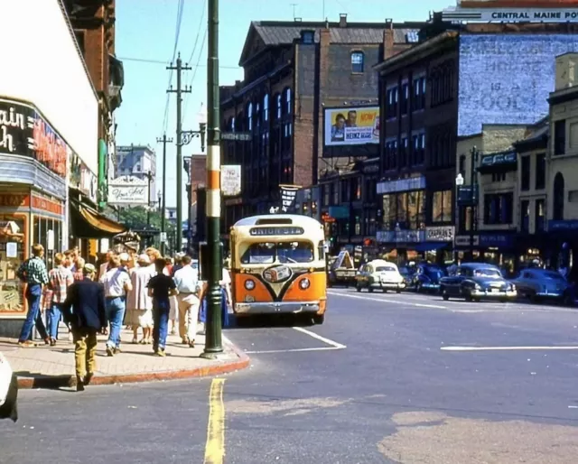 1953 PORTLAND MAINE Street Scene PHOTO (225-i)