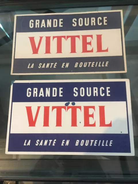 Lot De 2 Buvards Publicitaire - Grande Source Vittel La Santé En Bouteille