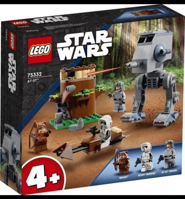 LEGO Star Wars 75332 ¤ AT-ST 4+ ¤ Ewok Wicket; Trooper.. ¤ Set Neuf scellé ¤ NEW