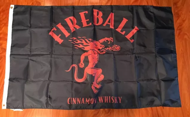 Fireball Whiskey Whisky Cinnamon 3x5ft Banner flag New Bottle Bar Opener Red