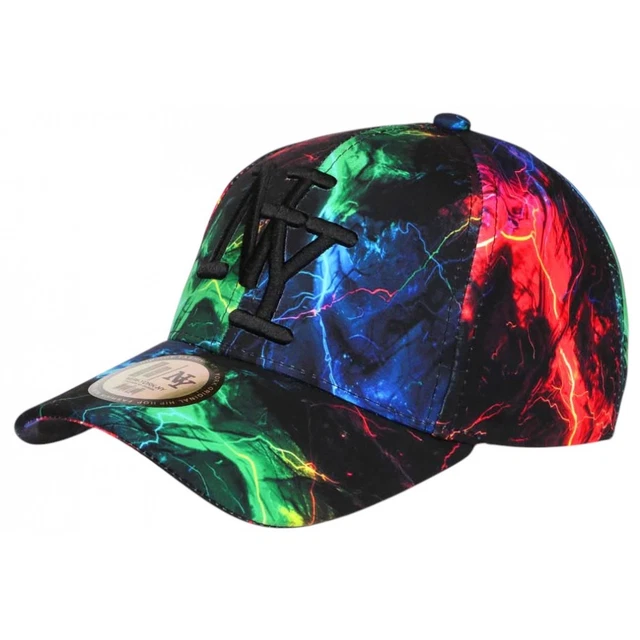 Casquette Baseball NY Lion Jaune Et Bleue - Design Original Wild - Taille Unique - Marque Hip Hop Honour