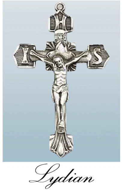 Vintage Petite BLUE GLASS STERLING ROSARY Sacred Heart, IHS Crucifix, 19", 28g!
