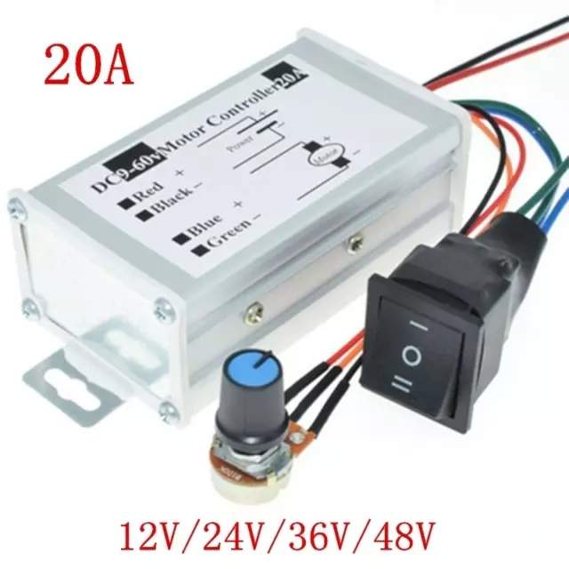 Reversible DC Motor Speed Controllers Driver Control 9V-60V 12V/24V/36V/48V/60V