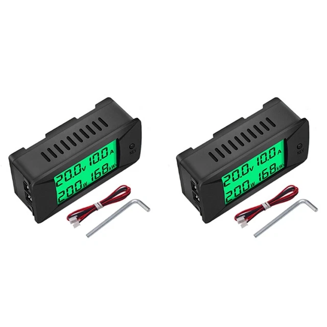 2X PZEM-025 DC Digital Battery Tester Bidirectional Ammeter Voltmeter  EnerD3V5