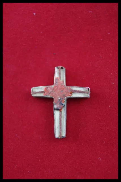 † 19Th Dnjc Henry John 4 Relic Sterling Silver Cross Reliquary Pendant France † 3