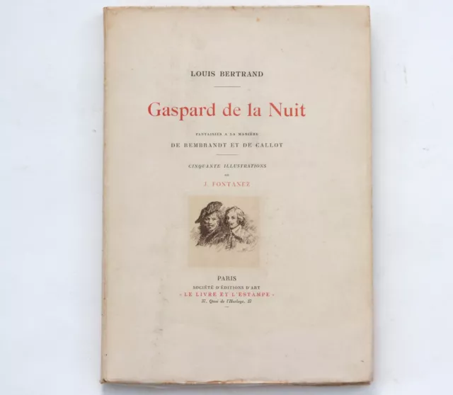 Gaspard de la nuit de Louis (Aloysius) Bertrand illustrations de Fontanez 1903