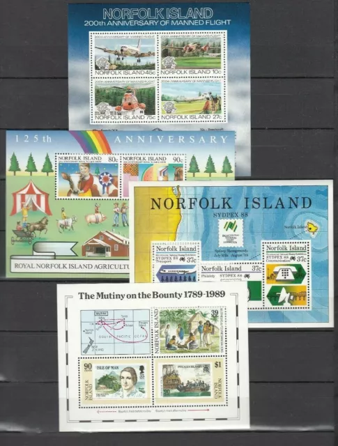 NORFOLK-INSELN, 1983/89 Block 5, 8, 11, 12 **, (29890)+