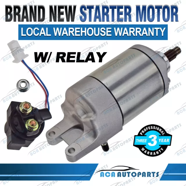 Starter Motor & Relay for Honda ATV ATC250ES Big Red TRX250 TRX300 31200-HA6-316