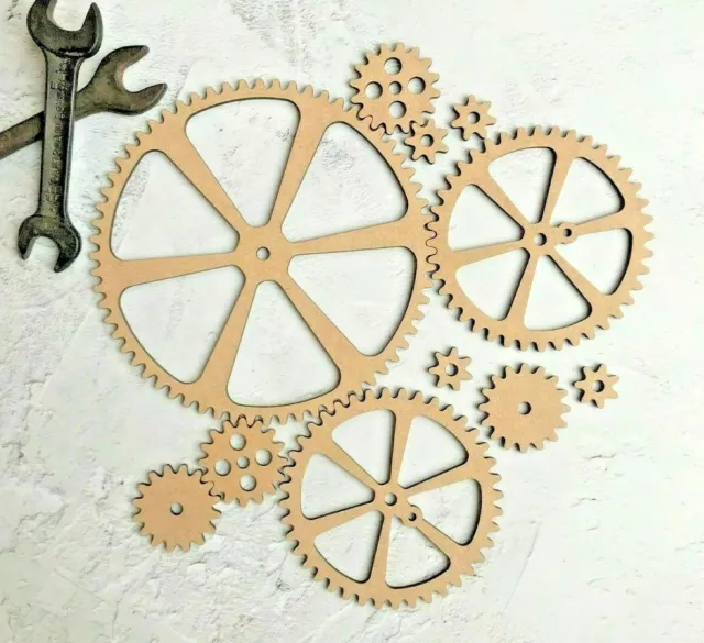 Wooden Steampunk Rotating Gears Cogs Industrial Decoration Cog Wheel Wall Décor