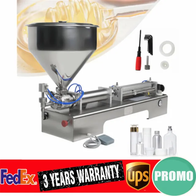 100ml-600ml Paste Liquid Filling Machine Horizontal Pneumatic Paste Filler US