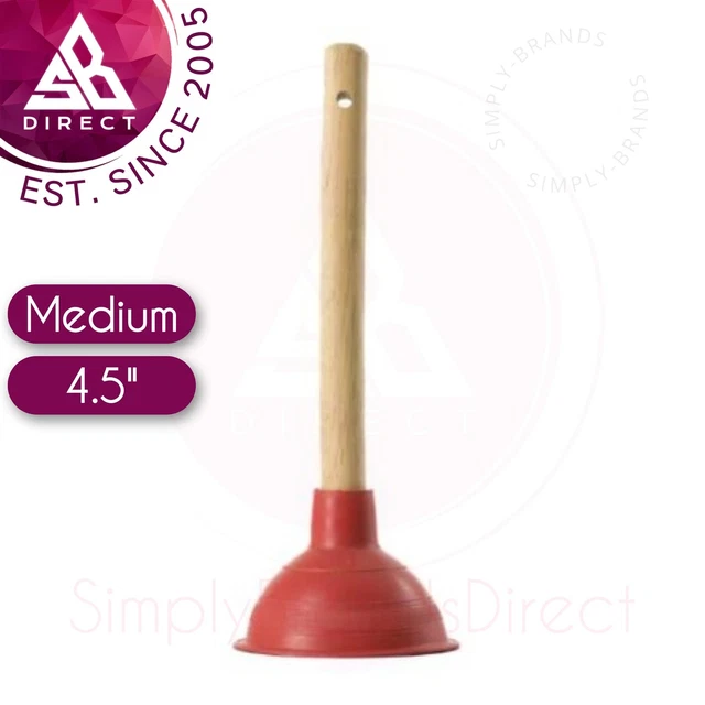 Buffalo Natural Rubber Plunger│for Sink, Basin, Bath & Drain│Medium│Orange│4.5"