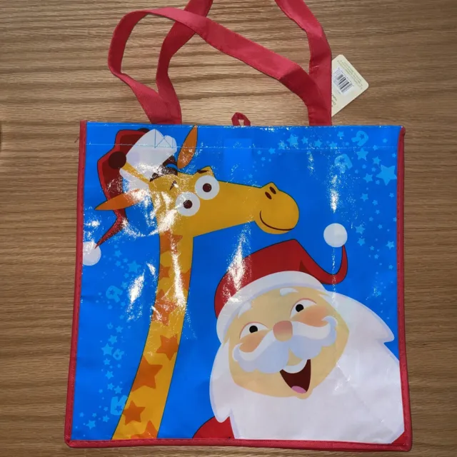 Toys R Us GEOFFREY GIRAFFE SANTA Tote Shopping Gift Bag Reusable