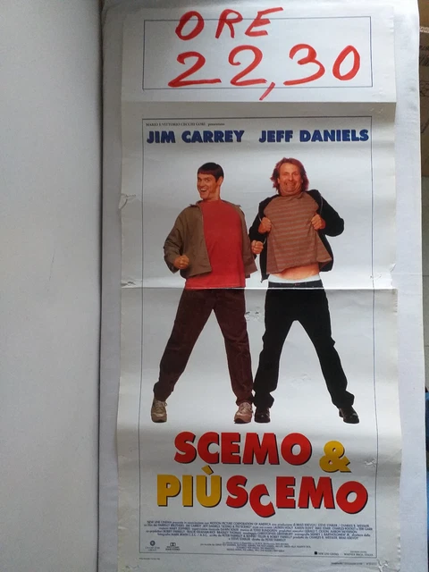 MANIFESTO FILM CINEMATOGRAFICO ( scemo & piu' scemo ) jim carrey EUR 9 ...