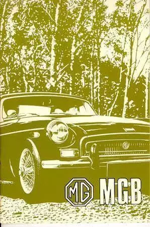MG MGB 1969 1970 1971  Official Owners Driver's Handbook Guide Tourer Glovebox