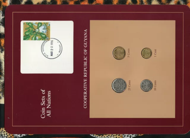 Coin Sets of All Nations Guyana 1980-1989 10,25 Cents 1989 UNC MAR201996