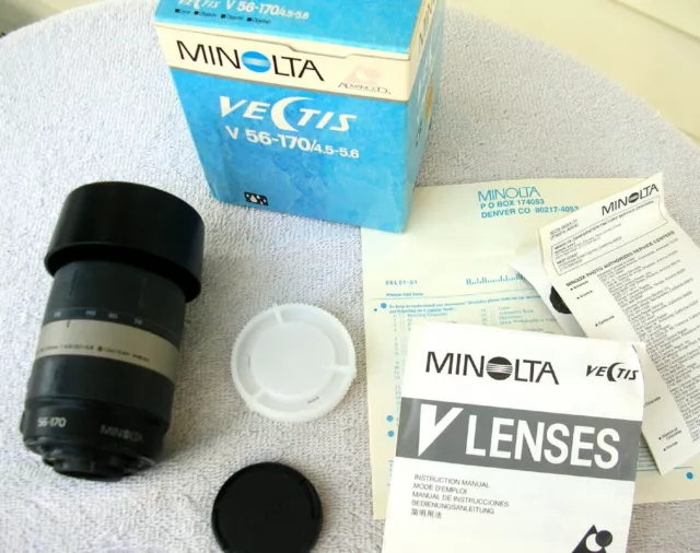 Minolta VECTIS V 56-170  4.5-5.6  Teleohoto Zoom Lens  New Old Stock #Butch