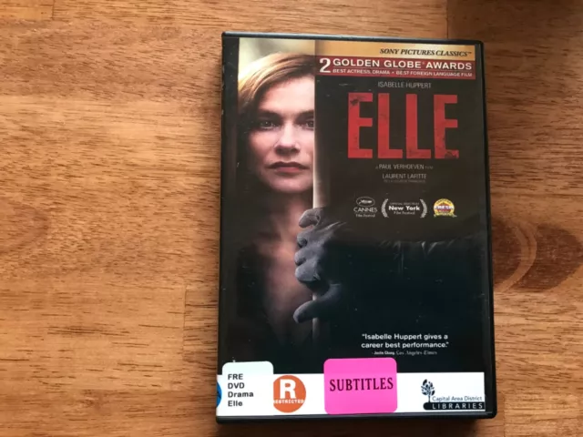 Elle dvd - Isabelle Huppert, Verhoeven directed - ex-library