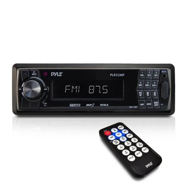Pyle PLR31MP In-Dash Am/FMpx PLL Tuning Car Radio W Detachable Face Panel New