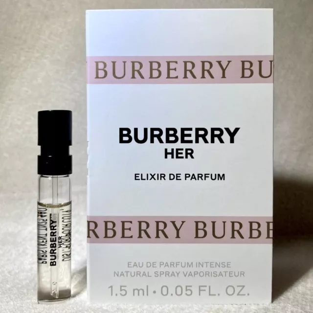 Burberry Her Elixir de Parfum EDP Intense Sample Spray .05oz, 1.5ml New in Card