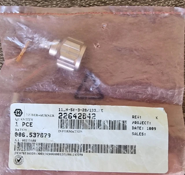 HUBER & SUHNER 22642842 11_N-50-3-28/133_NE adapter. £16.06 - PicClick UK