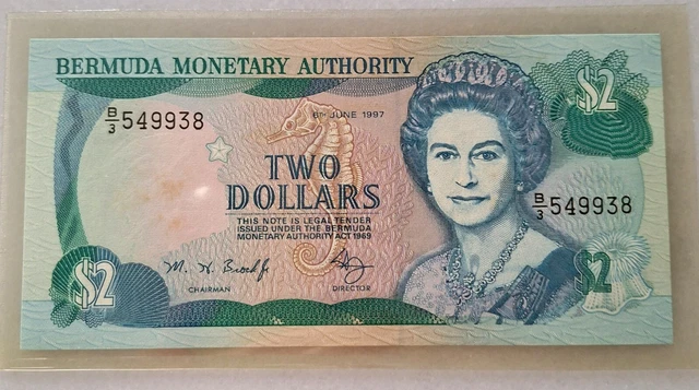 Bermuda 1997. P40Ab UNC. QEII 2 Dollars. UNC.