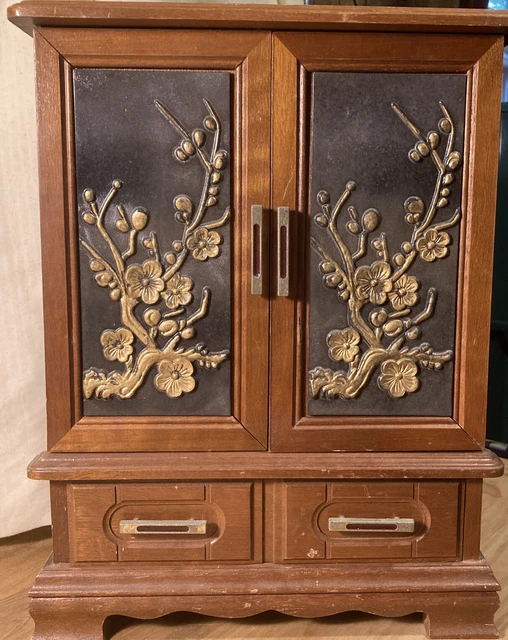 jewelry box organizer wood vintage pre owned