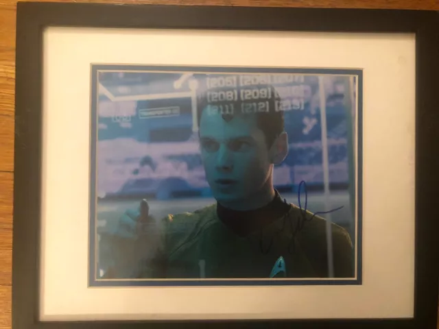 Anton Yelchin Signed Photo 8X10 Framed Star Trek Autograph Chevok