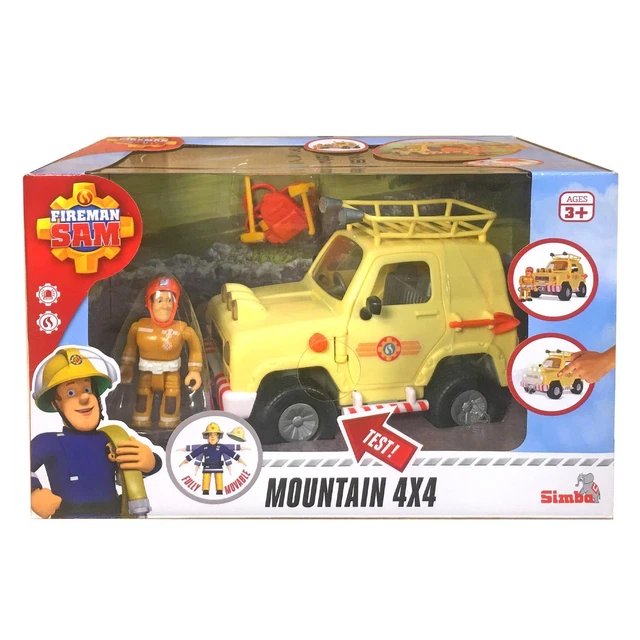 Fireman Sam Mountain 4 x 4 Rescue Jeep With LED Lights Action Figure