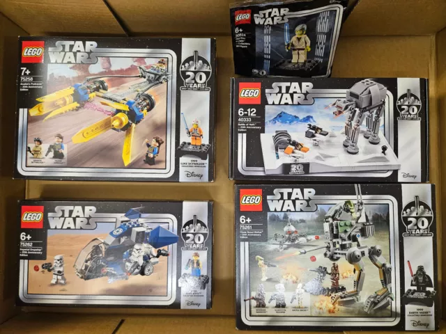 LEGO 20 anni Star Wars collezione 75261 75262 75258 40333 30624 nuovo new sealed #1